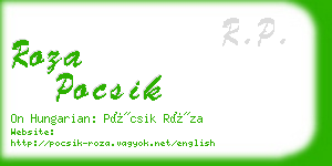 roza pocsik business card